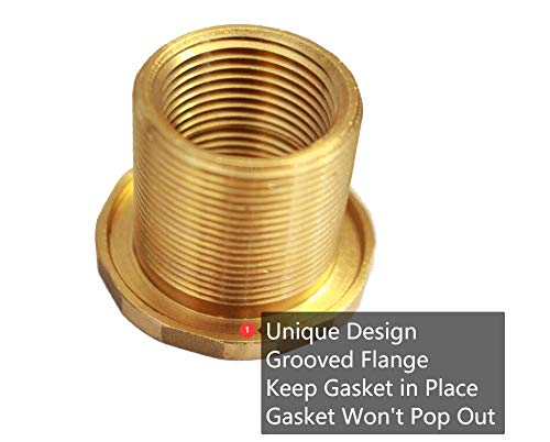 RAINPAL RBS022 Brass Rain Barrel Spigot(3/4"" Quarter Turn Ball Valve w/ Bulkhead Fitting and Thread Tape) - Image 4